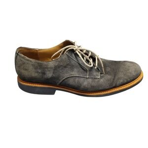 Cole Haan Grand.OS Lace Up Dress Shoes Mens 8 Blue Gray‎ Suede Low Top Round Toe